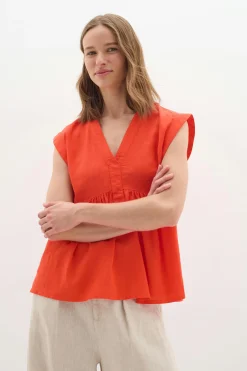 EllieIW Linnen V-Top<InWear Shop